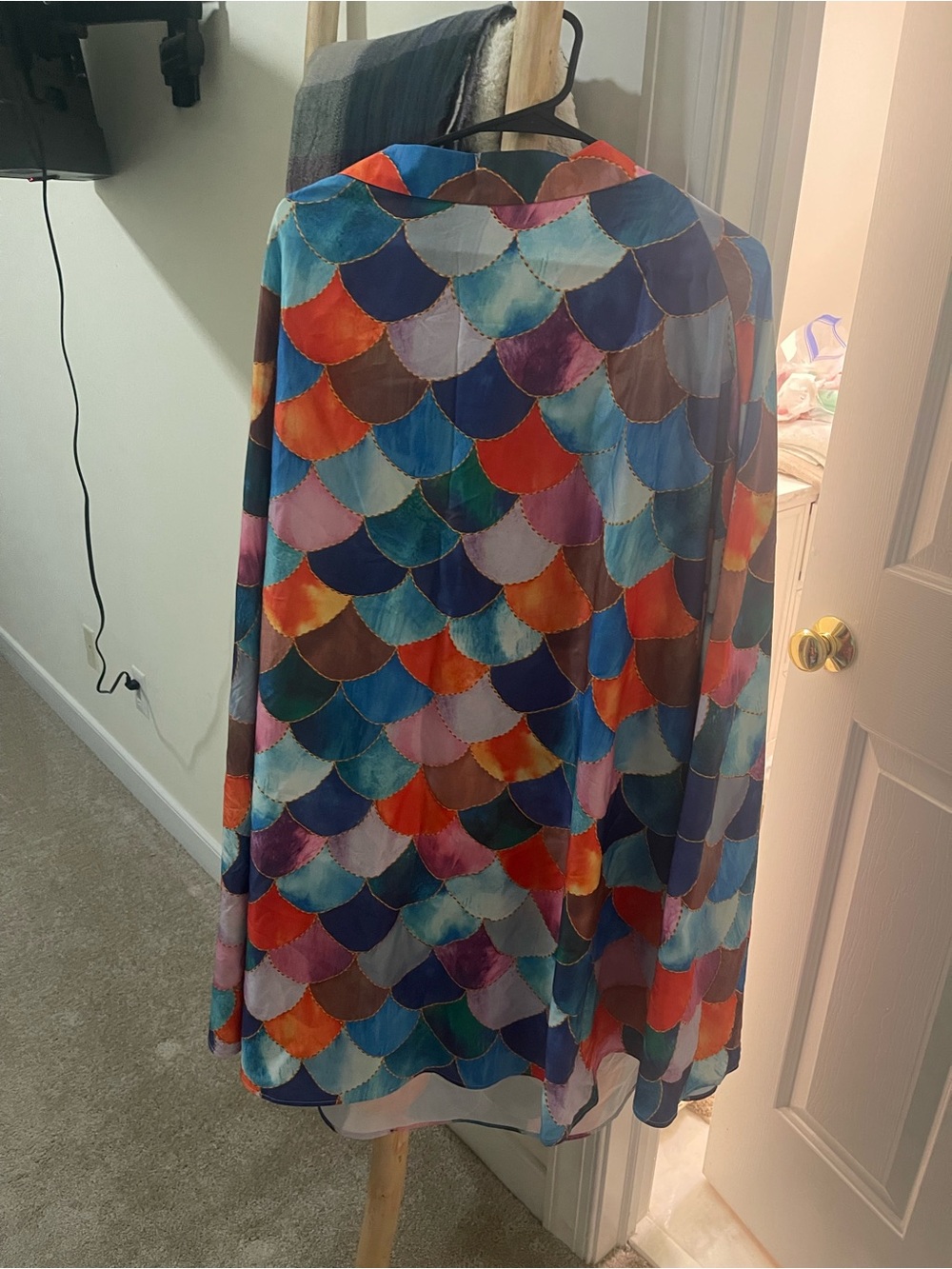 Rainbow Scallop Print Skirt